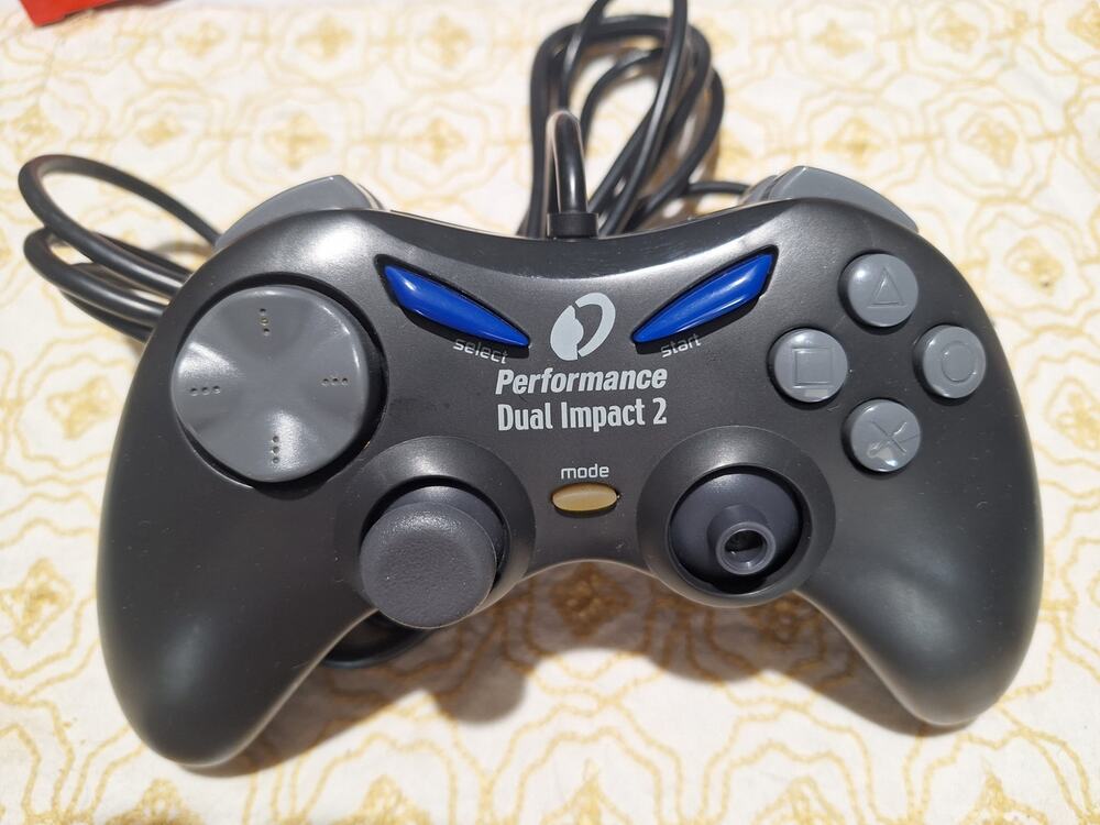 Performance Dual Impact 2 P-22107G Wired PlayStation PS1 PS2 Controller Tested